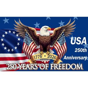 Bandiera USA 3x5 FT per il 250° Anniversario, Doppia Facciata, 3 Strati, Resistente, Stile Betsy Ross, Protezione UV, Anti-Sbiadimento, Rinforzata - Product Image 4