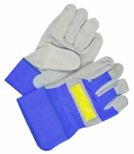 Guantes de Seguridad Industriales de Cuero Vacuno Reforzado de Primera Calidad con Dorso Fluorescente, Guantes de Trabajo de Goma Canadienses con Certificación CE - Product Image 6