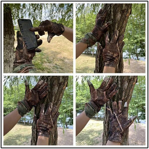 Gants de chasse et de randonnée camouflage haut de gamme avec doigts tactiles compatibles écran, imprimé camouflage durable pour l'extérieur - Product Image 5