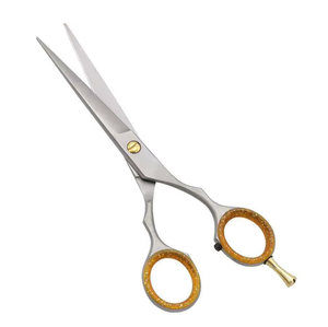 Ciseaux de coiffure professionnels en acier inoxydable, outils de barbier, ciseaux de coupe de cheveux à lame tranchante, manche moyen, vente directe usine - Product Image 2