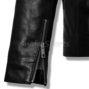 Chaqueta de cuero de nuevo estilo, chaqueta de cuero de alta calidad, chaqueta de cuero de cordero con remaches, estilo slim y oversized para mujer. - Product Image 3