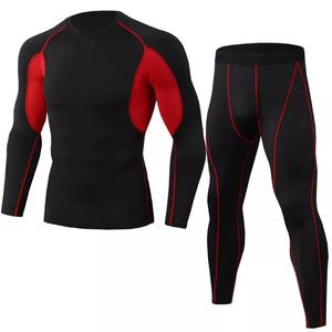 Custom Logo Men Yoga Clothing Set with Quick Dry Compression Wear for Fitness Running and <b>Gym</b> Training - Product Image 3