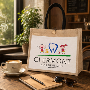 Promotional Printable Jute Shopping <b>Bag</b> | Custom Brand Reusable Carry Tote for <b>Marketing</b> & Retail Promotion - Product Image 2