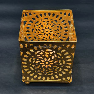 Portavelas votivo de Color dorado de diseño maravilloso, portavelas votivo de luz de té para Navidad y decoración del hogar, el mejor precio hecho a mano - Product Image 4