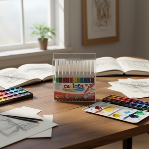 Set di 12 Pennarelli ad Acqua Carioca Bravo per Disegno e Pittura - Product Image 3