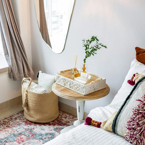 Juego de 1 Cesta de Almacenamiento de Macramé de Lujo con Asas, Organizadores de Almacenamiento de Cuerda Multiusos de Estilo Bohemio para Decoración del Hogar - Product Image 6