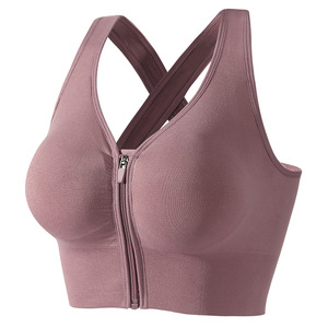 Top Deportivo Blanco para Mujer con Cierre Frontal, Tirantes Cruzados y Cuello en V, Estilo Fitness - Product Image 3