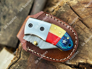 Cuchillo Plegable de Bolsillo para Camping, Miniatura, de Acero de Damasco, Personalizable, con Hoja de 2 Pulgadas, Afilada como una Navaja, Venta al Por Mayor, Compatible con OEM/ODM - Product Image 5