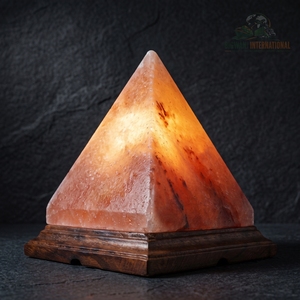 Lámpara de Mesa Piramidal Personalizada de Sal del Himalaya, Luz Ambiental de Sal Rosa Natural Purificadora de Aire para Decoración de Sala de Estar y Mesita de Noche - Product Image 6