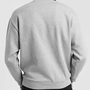 Sweat-shirts d'hiver pour hommes avec logo personnalisé brodé, effet délavé, 100% polyester extensible, vêtements de sport de performance légers - Product Image 2
