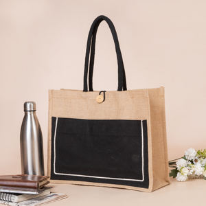 Bolsa de Yute Ecológica y Duradera, Bolsa de Compras Reutilizable Natural para Regalos y Eventos - Product Image 6