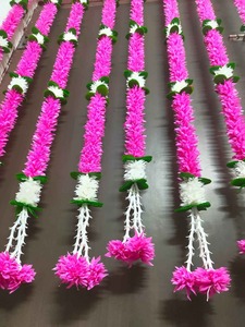 Guirlande de fleurs artificielles de jasmin rose Rajanigandha, bouquet élégant, décoration traditionnelle pour la maison, festival Diwali, événement, mariage - Product Image 3