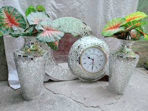 Florero artesanal de Metal de lujo de alta calidad para boda, hogar, Hotel, Villa, galería, restaurante, decoración de la India - Product Image 5