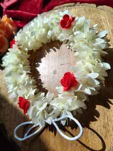 Accessoire de cheveux de mariée en soie artificielle, rose rouge, jasmin, gajra, kadhambam, pichi, style sud-indien, et chignon Veni Juda pour femmes et filles - Product Image 6