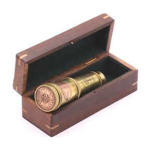 Optique en verre fin monoculaire du régiment des éclaireurs en laiton massif avec étui de rangement en bois dur Jumelles de type métal durable pour une utilisation en extérieur - Product Image 3