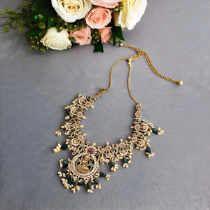 Truyền thống Antique giả CZ Matte mạ trang sức Set mỹ kim cương dây chuyền cho đám cưới xuất khẩu đồ trang sức Nhà cung cấp - Product Image 4