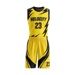 Ensemble de sport de basketball en gros, motif couronne dorée marine, sublimation, style vintage, durable, séchage rapide - Product Image 4