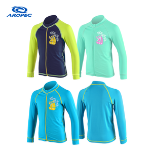 เสื้อแรชการ์ดเด็กแขนยาว Aropec UPF 50+ ป้องกันแสงแดด พร้อมซิป ปรับได้ เหมาะสำหรับกีฬาทางน้ำกลางแจ้ง รับผลิตแบบ OEM/ODM - Product Image 1
