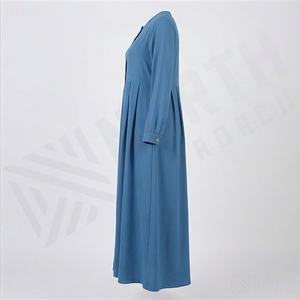ชุดอาบายะห์สำหรับสตรีมุสลิม ผ้าคุณภาพดีที่สุด ติดกระดุมด้านหน้า แขนยาว ผลิตจากผ้าไหม รับผลิตตามแบบ OEM ดีไซน์หรูหรา - Product Image 3