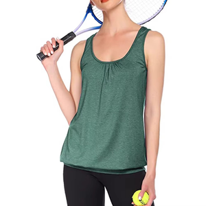 Camiseta sin mangas para mujer de secado rápido para yoga, venta al por mayor con logotipo personalizado y transpirable, OEM, cómoda para deportes diarios, gimnasio, fitness, correr - Product Image 1