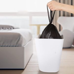 Bolsas de basura portátiles con asa, bolsas de basura desechables gruesas para el hogar, organizador de residuos, color negro - Product Image 4