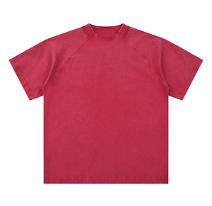 T-shirt vintage en coton délavé à l'acide, manches raglan, personnalisé, athlétique, séchage rapide, respirant, écologique, grandes tailles - Product Image 1