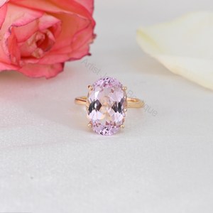 Anillo de Kunzita Natural en Oro Sólido de 14K, Joyería Fina, Proveedor Mayorista OEM ODM - Product Image 2