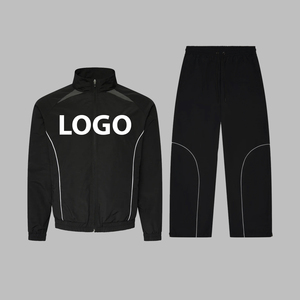 Nouvel ensemble de survêtement coupe-vent personnalisé avec logo, ensemble jogging sublimation, sweat à capuche et pantalon de survêtement empilé pour homme 2026 - Product Image 2