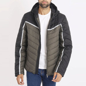 Veste d'hiver pour homme en polyester 100% avec logo personnalisé sur le devant, imperméable, pour usage extérieur, vente en gros - Product Image 1
