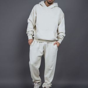 Custom <b>Men</b> <b>Baggy</b> Tracksuit Regular Fit Streetwear Set Lightweight Hoodie <b>Jogger</b> Pants Solid Eco-Friendly Embroidery Logo Private - Product Image 2