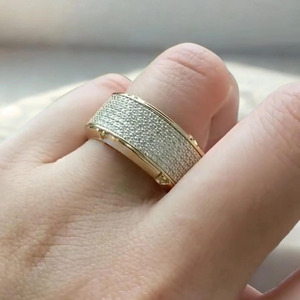 Wide Pave Moissanite Cluster <b>Ring</b> 925 Sterling <b>Silver</b> Rhodium Plated Hip Hop Style Statement Wedding Anniversary Gift for <b>Men</b> - Product Image 4