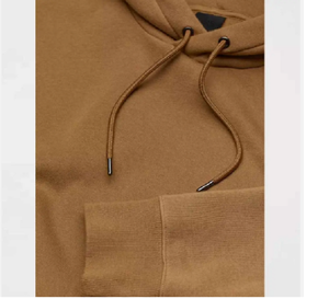Sweat à capuche unisexe pour homme, hiver, 320g, 100% coton, couleur unie, épaules tombantes, tricoté en molleton, anti-rétrécissement, respirant - Product Image 3