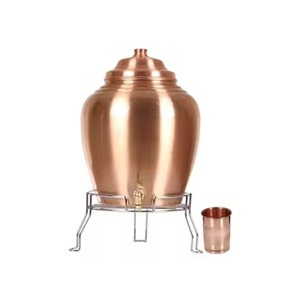 Designer Copper Water <b>Dispenser</b> Storage Vessel with Tap for <b>Drinking</b> Water Suitable for Home Kitchen Restaurant and Event Use - Product Image 3