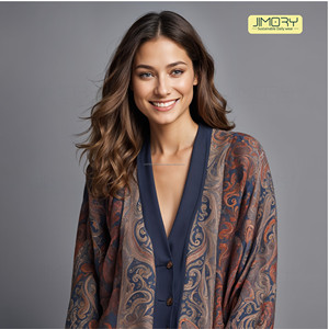 เสื้อถักผ้าฝ้ายลาย Paisley ผ้าฝ้าย100% เสื้อถักสำหรับสตรีสำหรับฤดูหนาว2025ออกแบบได้ตามต้องการ - Product Image 5