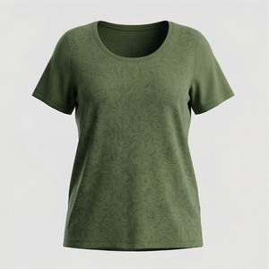Camiseta Casual Moderna para Mujer, Impresión de Alta Calidad, Poliéster Transpirable, Diseño Ecológico, Manga Corta, Color Personalizado - Product Image 1