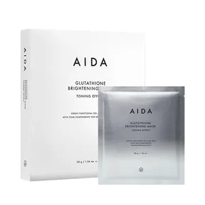 AIDA High Quality Glutathione Brightening Mask 4ea Toning Effect Sheet Facial Masks - Product Image 1