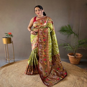 Saree en soie de meilleure qualité pour femmes indiennes pour vêtements de mariage disponible au prix de gros depuis l'Inde sari shari - Product Image 5