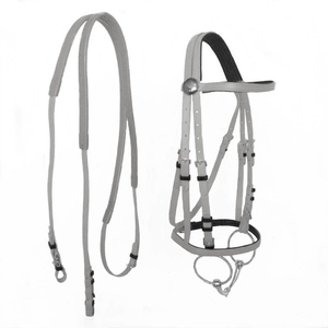 Bridon de cheval réglable, harnais d'équitation durable en métal, équipement équestre - Product Image 1