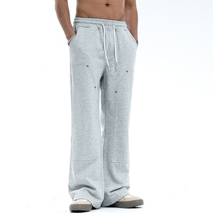 Jogger Pants Custom Logo 100% Cotton Canvas Loose Sportswear Fitness Streetwear Men's <b>Elastic</b> <b>Waist</b> Cargo Sweatpants - Product Image 3