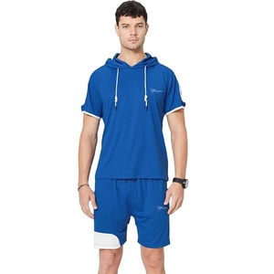 Conjunto Deportivo de Dos Piezas con Capucha para Hombre, Pantalones Cortos de Playa, Camiseta y Pantalones Cortos con Servicio OEM - Product Image 3