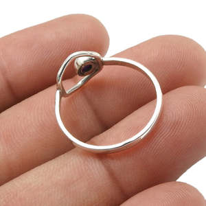 แหวนพลอยมรกตรูปหัวใจแท้ทำด้วยมือทรงกลมตัดเป็นชิ้นเครื่องประดับโบฮีเมียนคุณภาพดี - Product Image 3