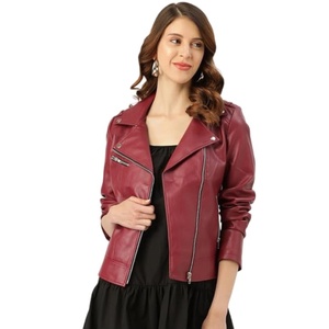 <b>Top</b> Quality Lady Leather Jacket Best Selling Outdoor Women Leather Jacket for Women Stylish Leather Jackets - Product Image 1