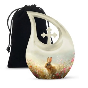 Urne adulte en forme de larme pour galaxie cosmique éternelle pour cendres humaines avec sac en velours gratuit - Product Image 5