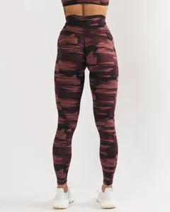 Leggings de compression athlétiques personnalisés en gros, collants en nylon uni avec poches, grandes tailles, leggings de levage en polyester recyclé - Product Image 3