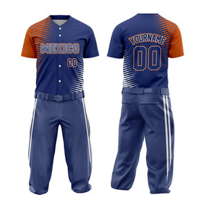 Conjunto de Uniforme de Béisbol de México, Jersey y Pantalones Sublimados, Nombre y Número Personalizados, Poliéster que Absorbe la Humedad, para Hombre Adulto, Todas las Temporadas - Product Image 1