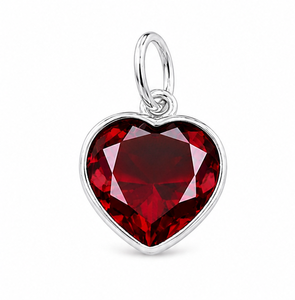 Pendentif cœur en grenat rouge, collier en argent sterling 925, bijoux en forme de cœur en grenat, pendentif en pierre précieuse rouge, cadeau élégant pour elle - Product Image 3