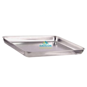 Kit d'assortiment de plateaux d'instruments chirurgicaux en métal en acier inoxydable de haute qualité pour instruments médicaux plateau à fond plat (taille 18*14 ") - Product Image 2