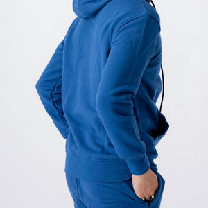 Sudadera con Capucha Deportiva Informal para Hombre, Diseño Personalizado, 100% Algodón, Felpa Transpirable, Cintura Elástica, Estampado Sólido - Product Image 3