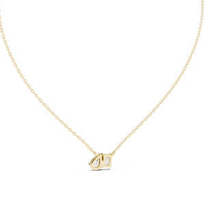 Collar Toi Et Moi con Colgante de Diamante Cultivado en Laboratorio, Corte Esmeralda, Oro Sólido de 14K/18K, DEF VVS, Certificado IGI, Minimalista, Rodio - Product Image 5