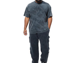 Camisetas Extra Grandes de Algodón 100% con Lavado Ácido, Estilo Casual, Diseño Personalizado con Efecto Desgastado por el Sol, para la Temporada de Verano - Product Image 1